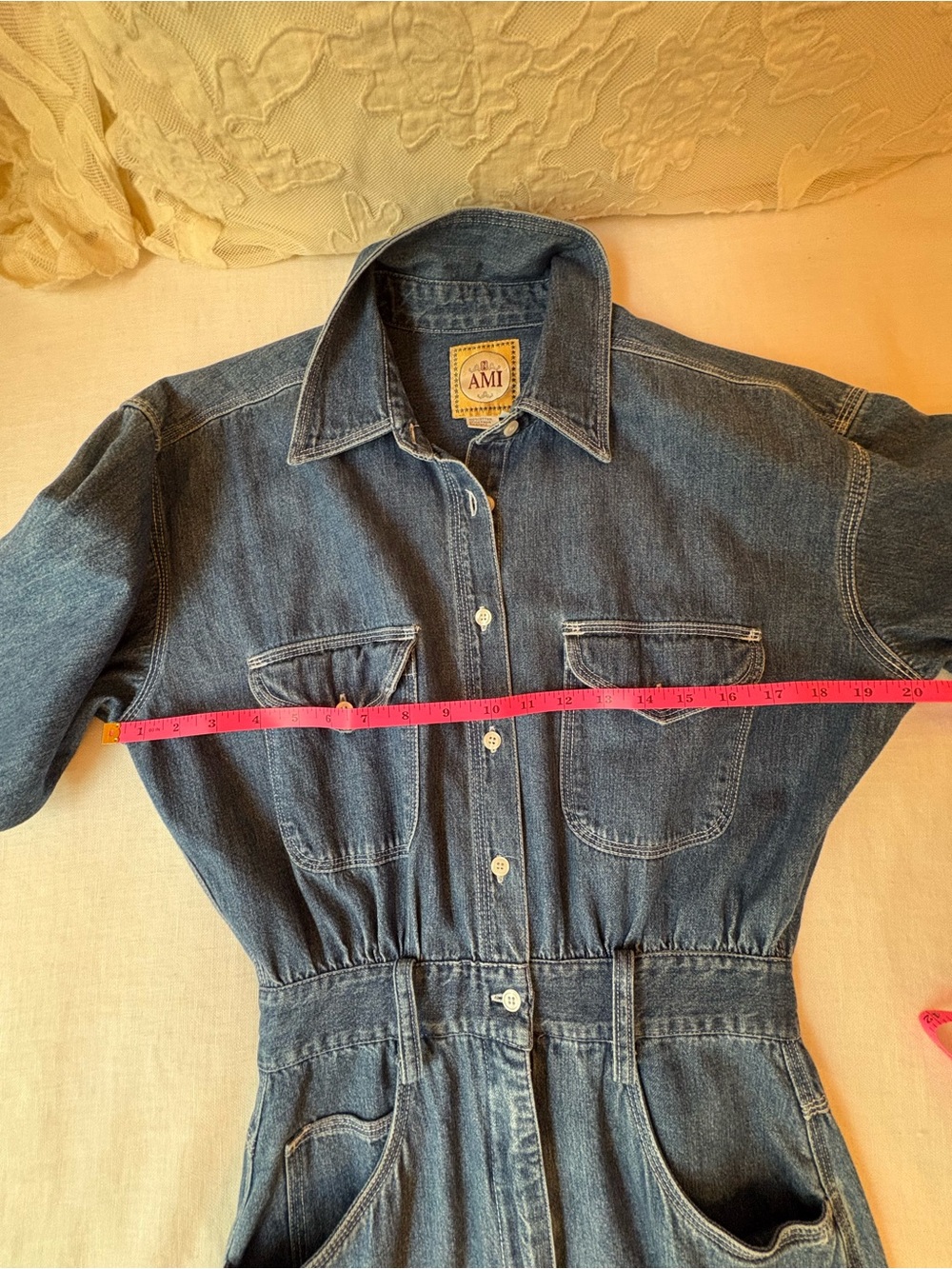 Ami Denim Shirt Jacket - Blue with Gold Label - Picture 5 of 8